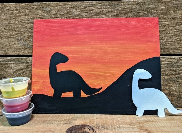 Dinosaur Silhouette Painting Kit - Museum of Visual Materials